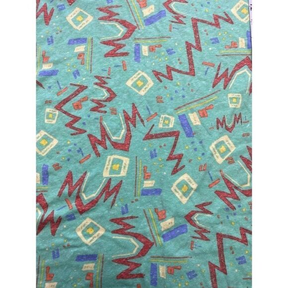 LuLaRoe Perfect T Green‎ Soft Squiggles 90's Top Small NEW - Picture 3 of 5